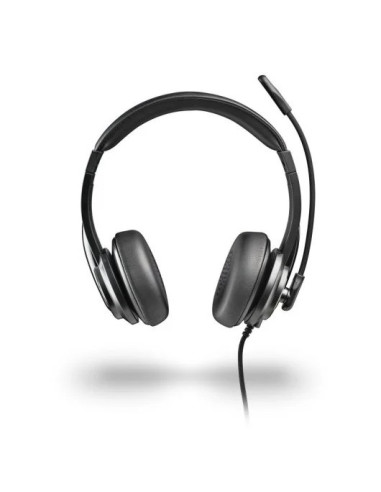 AURICULARES + MICROFONO NGS VOX605USBC USB-A/C BLACK