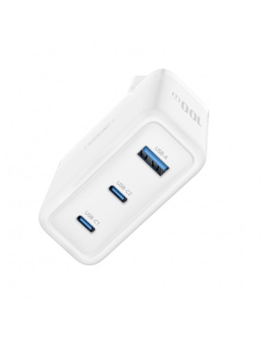 CARGADOR USB+USB-C X2 100W CE35 BLANCO XO