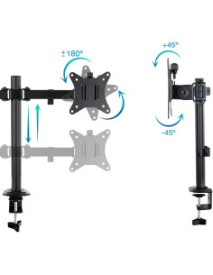 SOPORTE DE MESA TV/MONITOR TOOQ 17-27 2 BRAZOS BLACK 2
