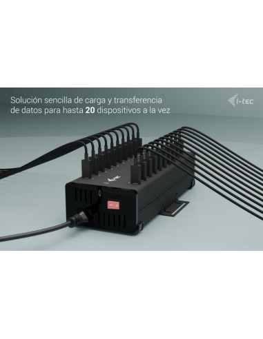 HUB USB-C/USB-A I-TEC 20 PUERTOS USB-C 15W BLACK