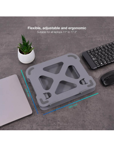 SOPORTE ELEVADOR TOOQ PARA PORTATILES HASTA 17.3