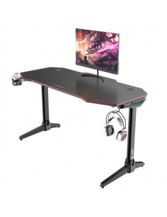 MESA GAMING PRO800 XL FIBRA CARBONO | LUZ RGB | ALFOMBRILLA 140CM MUVIP