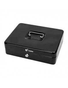 CAJA DE CAUDALES METÁLICA CON LLAVE 9X30X24CM 5 COMPARTIMENTOS CROMAD