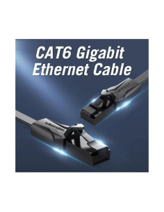 CABLE DE RED CAT6 UTP 3M VENTION PLANO BLACK 2