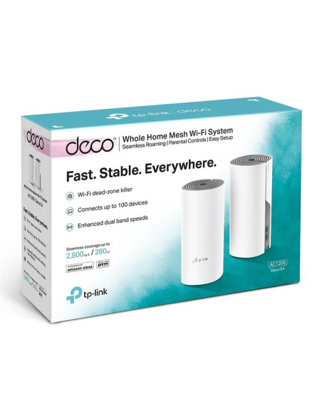 WIRELESS REPEATER TP-LINK AC1200 HOME MESH PACK 2 DECO E4