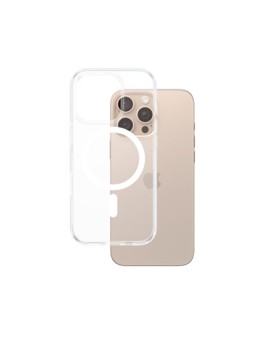 PanzerGlass ® HardCase Transparent w. White MagSafe iPhone 16 Pro Max