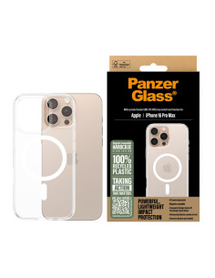 PanzerGlass ® HardCase Transparent w. White MagSafe iPhone 16 Pro Max 2