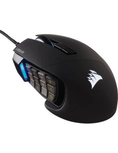 RATON GAMING CORSAIR SCIMITAR ELITE RGB USB 16K DPI BLACK