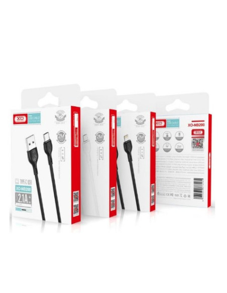CABLE 2.1A USB A TIPO C 2 METROS NEGRO NB200 XO