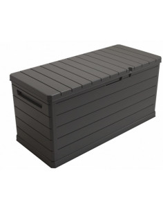 BAUL EXTERIOR 350 LITROS CON CERRADURA GRIS OSCURO ARTPLAST 2