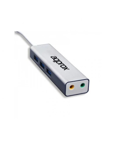 TARJETA DE SONIDO USB APPROX 5.1 + HUB USB 3.0