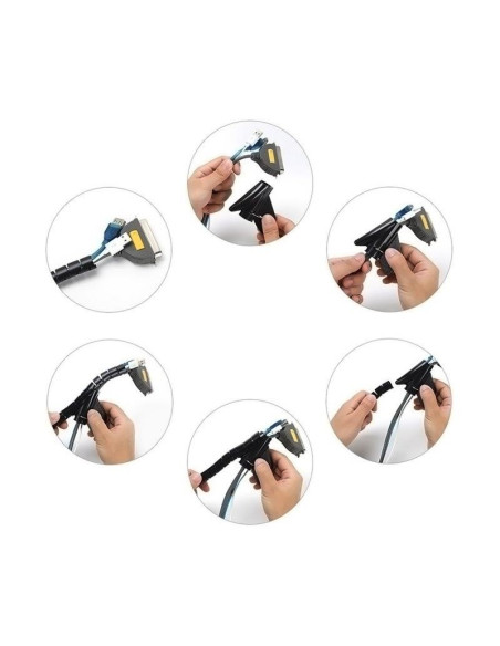 ORGANIZADOR DE CABLE AISENS FLEXIBLE 25MM 2M BLACK