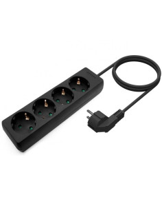 REGLETA AISENS 4 SCHUKOS PROTECCION 1,4M BLACK