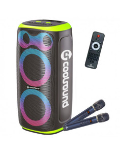 ALTAVOZ KARAOKE PORTATIL COOLSOUND BLAST PUMP 2X6.5\" 350W VERDE