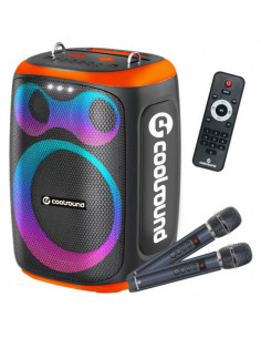 ALTAVOZ KARAOKE PORTATIL COOLSOUND BLAST 8\" 300W NARANJA