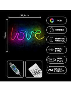 LAMPARA DECORATIVA NEON LED LOVE FOREVER 2
