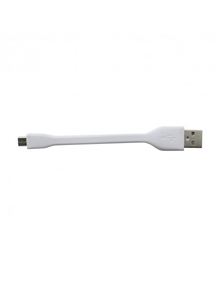 cable phoenix usb-a macho a micro usb-a macho 5pines 10cm corto acabo en silicona blanco PHCABLEUSBAMICRO1