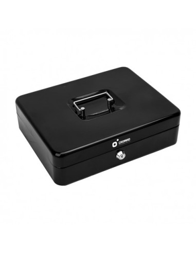 CAJA DE CAUDALES METÁLICA CON LLAVE 9X30X24CM 5 COMPARTIMENTOS CROMAD