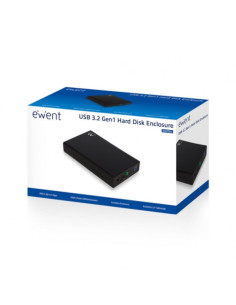 CAJA DISCO EXTERNO SATA 3.5\" USB 3.2 NEGRO EWENT 2