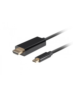 Lanberg CA-CMHD-10CU-0005-BK adaptador de cable de vÍ­deo 0,5 m USB Tipo C HDMI Negro