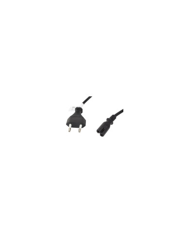 Lanberg CA-C7CA-11CC-0030-BK cable de transmisión Negro 3 m CEE7/16 C7 acoplador
