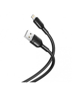 CABLE NB212 SILICONA USB - LIGHTNING | 2.1A | 1 MTR | NEGRO XO