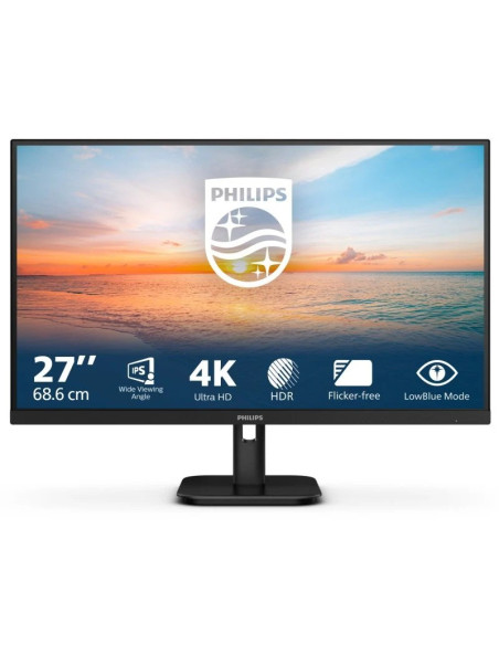 MONITOR PHILIPS 27 IPS 4K MULTIMEDIA HDMI DP BLACK