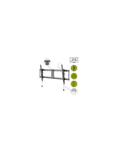 Wentronic Pro TILT (XL) 2,54 m (100") Negro