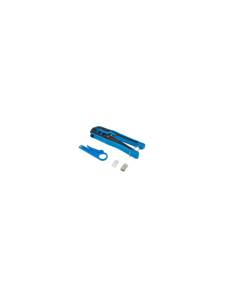 Lanberg NT-0303 crimpadora Juego de herramientas Negro, Azul