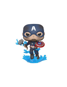 Funko pop marvel los vengadores endgame capitan america con escudo roto & mjolnir 45137