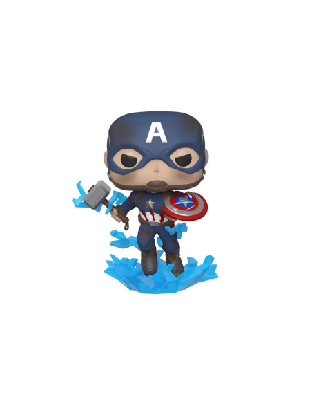 Funko pop marvel los vengadores endgame capitan america con escudo roto & mjolnir 45137