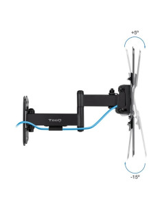 SOPORTE PARED TV MONITOR TOOQ EXTENSIBLE/INCLINABLE/GIRATORIO 13-43 20KG BLACK 2