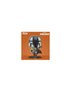 Funko pop star wars the mandalorian el mandaloriano xl version armadura cromatica con yoda en brazos 49931