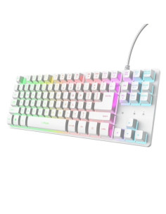 TECLADO TRUST GXT 833W THADO TKL GAMING USB RGB WHITE 2