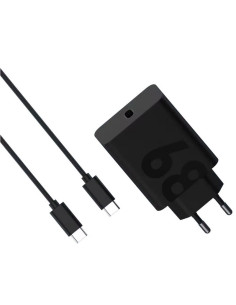CARGADOR DE PARED MOTOROLA TURBOPOWER GAN USB-C 68W 20V/3.4A BLACK + CABLE USB-C 1M