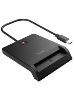 LECTOR DE TARJETAS DNI TRUST PRIMO DNI USB-C/USB-A BLACK