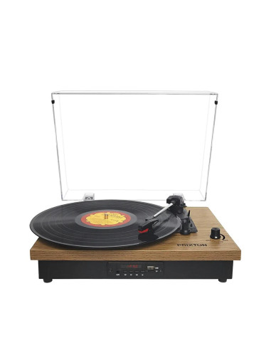 Prixton Tocadiscos TS420 Estilo Retro, Con Bluetooth y Grabación a USB