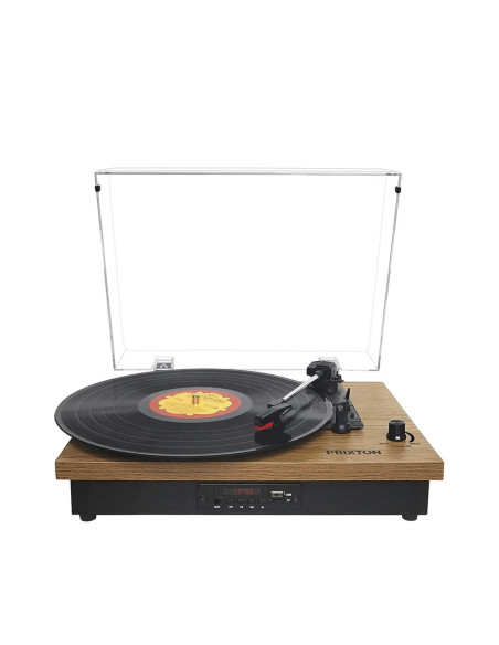 Prixton Tocadiscos TS420 Estilo Retro, Con Bluetooth y Grabación a USB