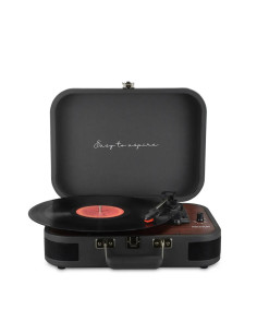 Prixton VC600 Tocadiscos con Grabación a USB, Radio FM y Salidas AUX y RCA Gris