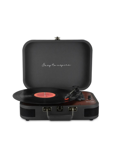 Prixton VC600 Tocadiscos con Grabación a USB, Radio FM y Salidas AUX y RCA Gris