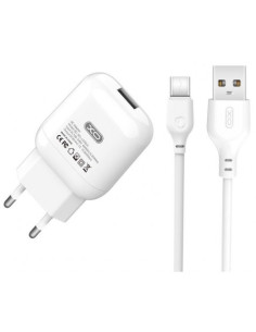PACK CARGADOR CORRIENTE L37 2.1A + CABLE TIPO C XO