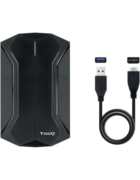 CAJA EXTERNA TOOQ GAMING 2.5 SSD SATA USB RGB BLACK