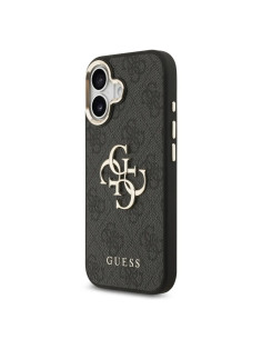 FUNDA GUESS PARA IPHONE 17 EFECTO PIEL Y LOGOTIPO NEGRA 2