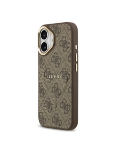 FUNDA GUESS IPHONE 17 EN POLIPIEL MARRÓN CON MAGSAFE Y LOGO