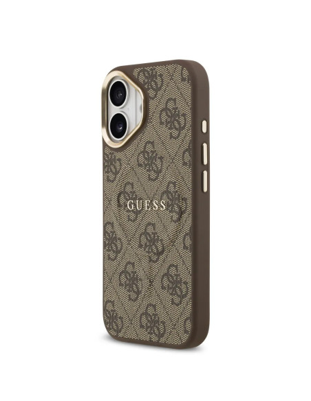 FUNDA GUESS IPHONE 17 EN POLIPIEL MARRÓN CON MAGSAFE Y LOGO