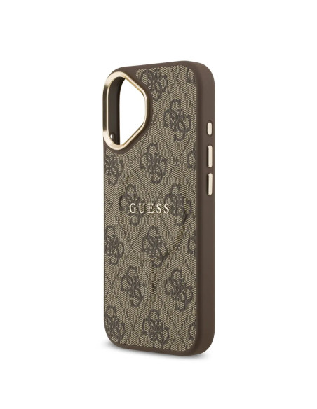 FUNDA GUESS IPHONE 17 EN POLIPIEL MARRÓN CON MAGSAFE Y LOGO
