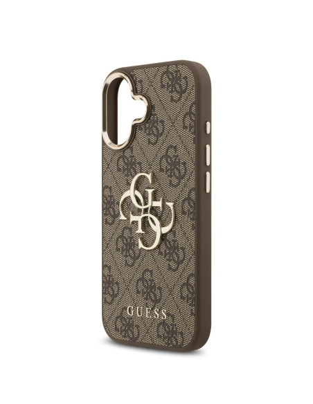 FUNDA GUESS IPHONE 17 EFECTO PIEL Y LOGOTIPO MARRÓN