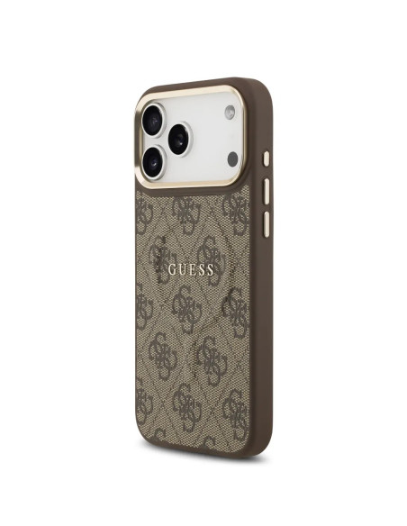 FUNDA IPHONE 17 PRO MAX MARRÓN POLIPIEL CON MAGSAFE Y LOGO