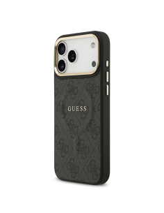 FUNDA IPHONE 17 PRO MAX NEGRA POLIPIEL CON MAGSAFE Y LOGO CLÁSICO