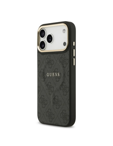 FUNDA IPHONE 17 PRO MAX NEGRA POLIPIEL CON MAGSAFE Y LOGO CLÁSICO